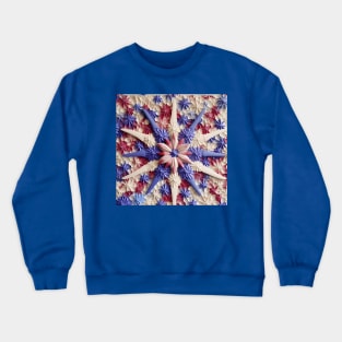 Fourth of July Inspired Pattern With Flower Center Crewneck Sweatshirt